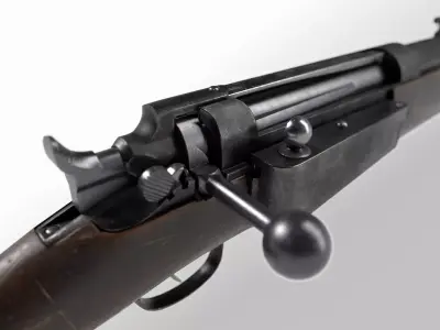 Danish Krag Jorgensen M1889 Low-poly 3D model