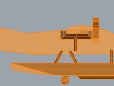 Seaplane basic shape 3D model