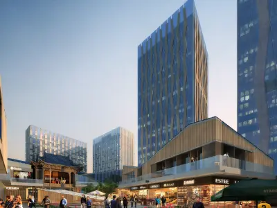 3Dmax fashion city commercial square building 307 3D model