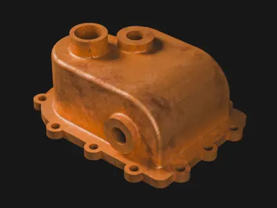 Building Blocks Kit Casted Parts Hard Surface COPPER V9 Low-poly 3D model