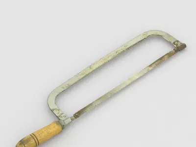 Hacksaw High Poly metal tool 3D model