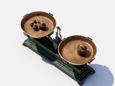 Old Scale Low-poly 3D model