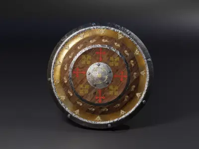 MEDIEVAL SHIELD Low-poly 3D model 15