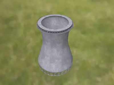 Cooling tower Low-poly 3D model purchase