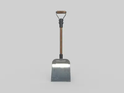 Shovel Low-poly 3D model 13