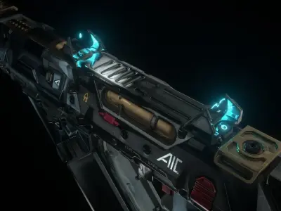 AIC Modular SMG Gun Low-poly 3D model