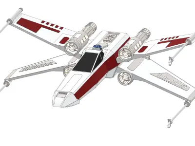 Starwars X-WING scale 1 in 87  3D print model