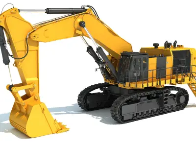 Hydraulic Mining Shovel 3D model