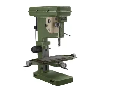 technical industrial machine Low-poly 3D model