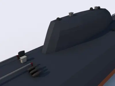 Submarine Low-poly 3D model