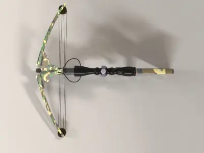 A modern style crossbow with scope 3D model