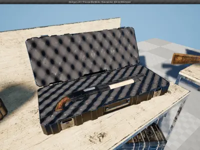 3 Pieces Shotgun L917 Series - Unreal Engine Project Low-poly 3D model