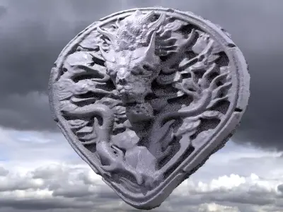 Dragon crest wide 3D model