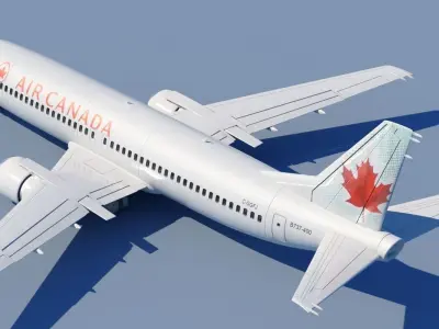 737 400 Air Canada With Interior 3D model
