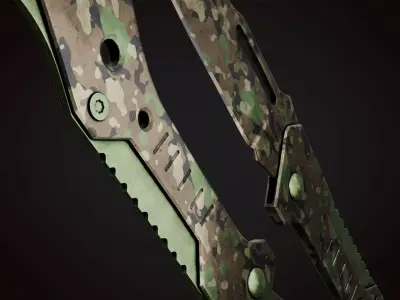 Knife 4 I Low-poly 3D model