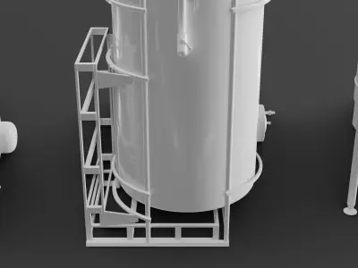 Wine oil industrial tank - High quality 3D model