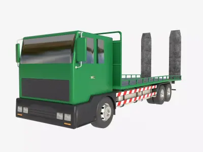 platform truck Low-poly 3D model