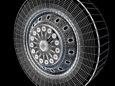 Detailed Classic Car Tire  3D model