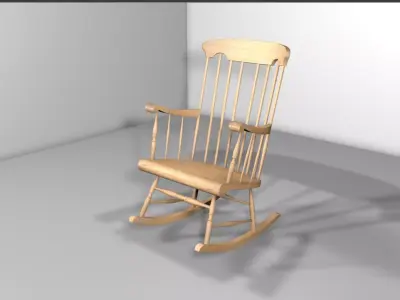 Traditional Rocking Chair Free 3D model