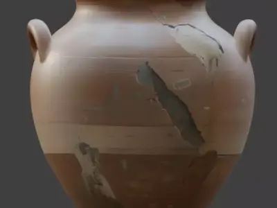 Ancient Egyptian Pottery Pot 3D Model Analysis Low-poly 3D model