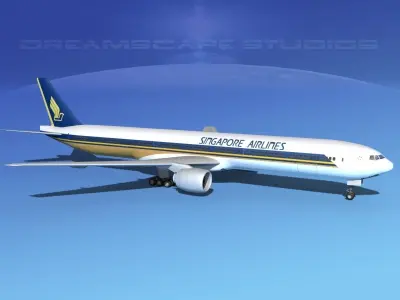 Boeing 777-300 MP Singapore Airlines 3D model