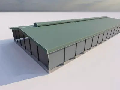 Warehouse-Warehouse Building  3D model purchase