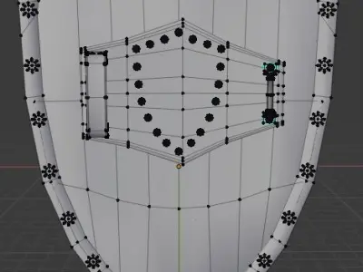 Cross Shield Low-poly 3D model