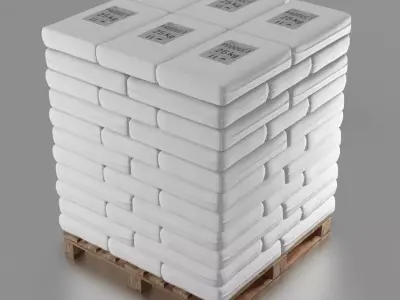 Pallet with 25kg Bags  3D model