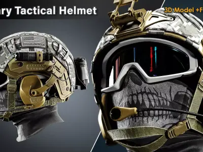 Military Tactical Helmet 3D model