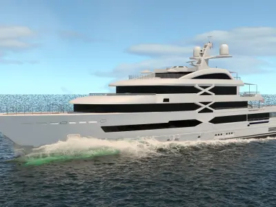 Ornela Superyacht Dynamic Simulation  purchase 3D model