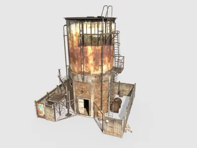 Old Water Tower 3D model