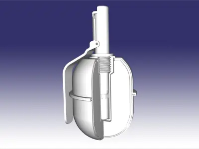 RGD-5 in the cut 3D print model