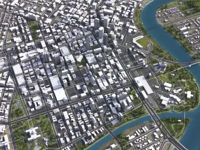 Winnipeg Low-poly 3D model