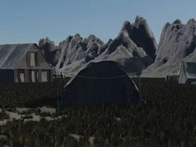 Glacial Outpost 3D model