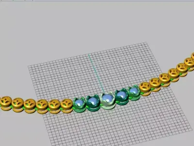 Necklace coin Tennis diamond NTD 47319 3D print model
