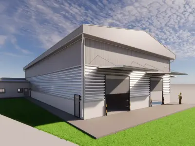 factory building 3D model purchase