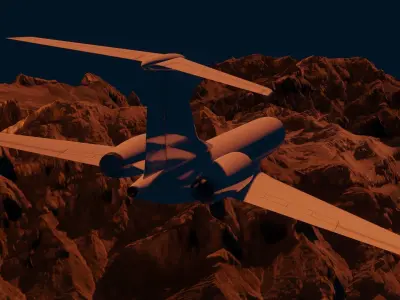 Blender Airplane Animation Free 3D model