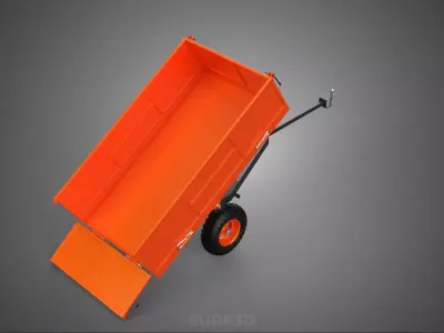 TRAILER DUMP TIP CONSTRUCTION BUILDING SITE MATERIAL TRANSPORT 2 3D model