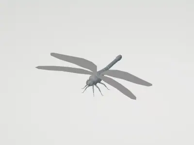 Dragon dragonfly Free low-poly 3D model