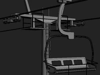 Chair Lift 3D model