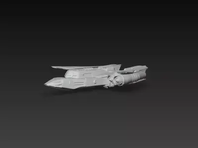 Sci-Fi Heavy Bomber Strike Aircraft 3D Print STL 3D print model