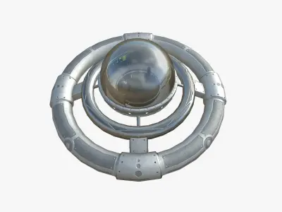 Alien Spaceship UFO E01 Steel - Sci Fi Spacecraft Design Low-poly 3D model
