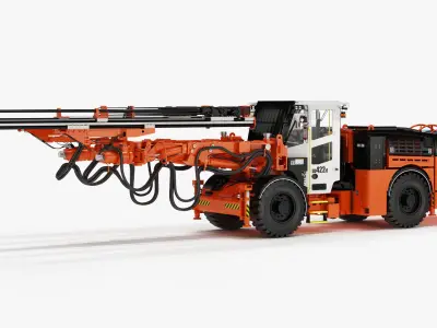 Underground Mining Machines Sandvic 3D model