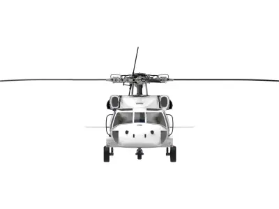 Helicopter Sikorsky UH-60 Low-poly 3D model