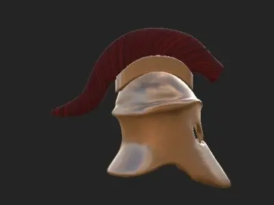 spartan helmet  Low-poly 3D model