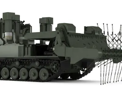 Mine cleaner vehicle 3D model