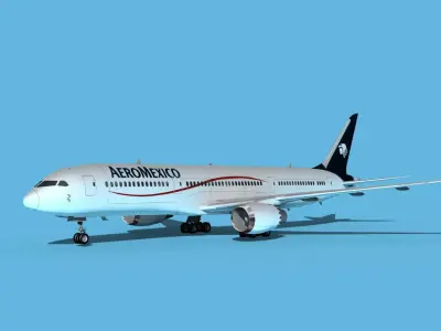 Boeing 787-9 Aero Mexico 1 3D model