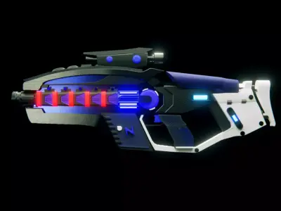 SX700 Sci-fi Gun Low-poly 3D model