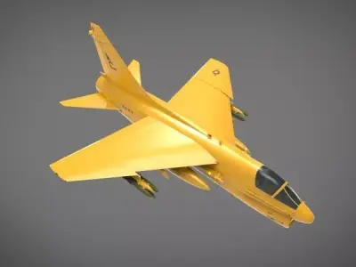 A 7E Corsair II 3D model buy