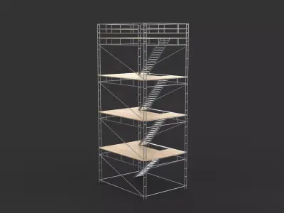 Ringlock Scaffolding 3D model